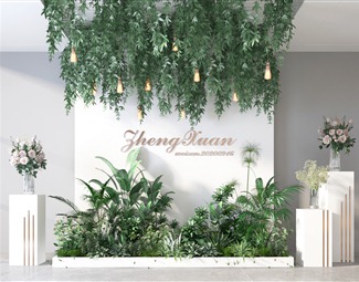 现代 美陈 植物堆