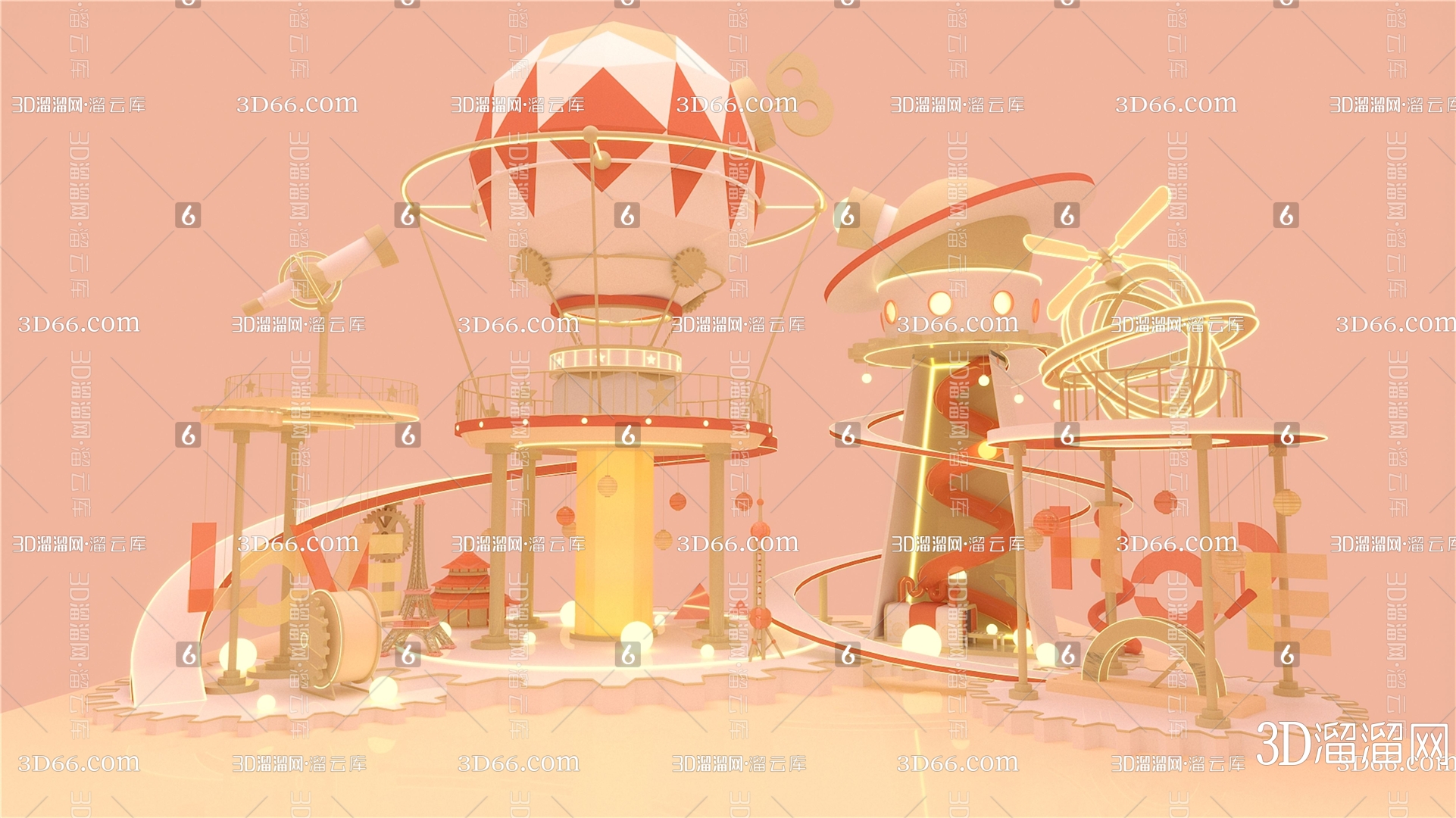 【节日美陈3D模型下载】-节日美陈3D模型素材下载_3D溜溜网-花瓣网