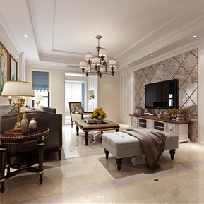 美式 客厅 客餐厅