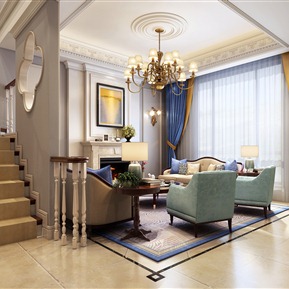 美式 客厅 古典客厅