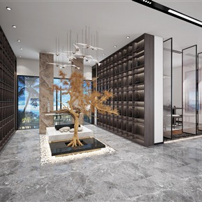 新中式 茶室 茶室茶艺区