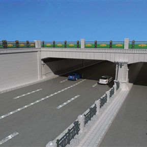 新中式 桥 双侧大桥下