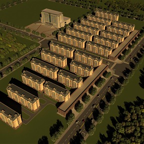 欧式 住宅区 住宅鸟瞰