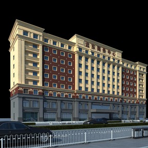 欧式 酒店建筑 商务办公酒店