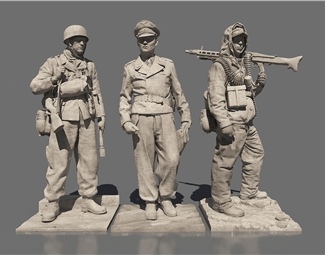 现代红军战士雕像