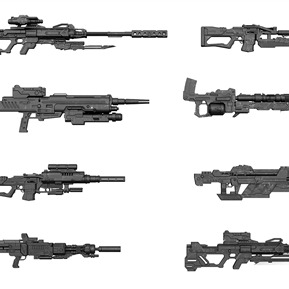 现代 冲锋枪 科幻武器枪支冲锋枪