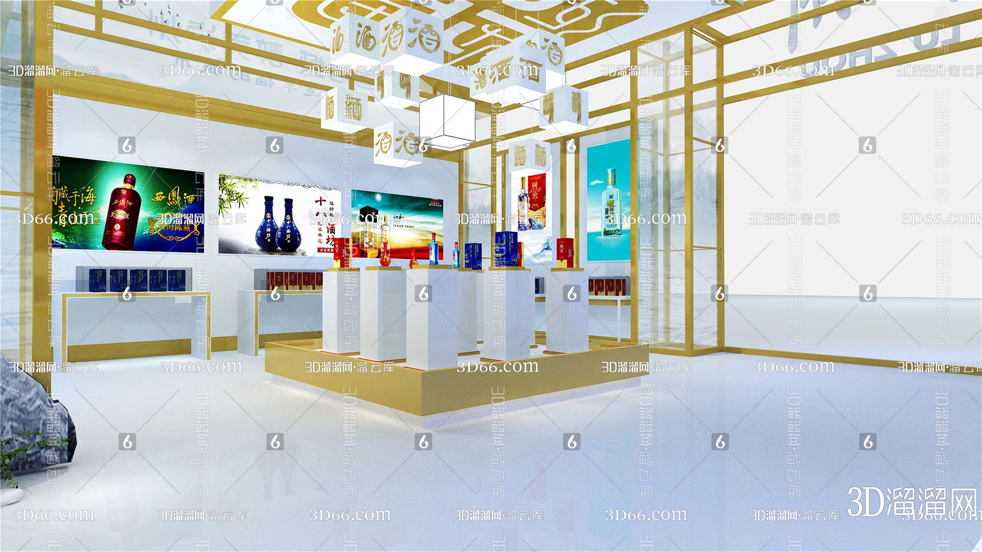 【展厅3D模型下载】-展厅3D模型素材下载_3D溜溜网-花瓣网