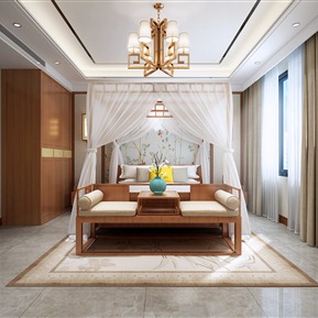 新中式 卧室 女孩房