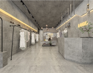 工业LOFT奶油风服装店