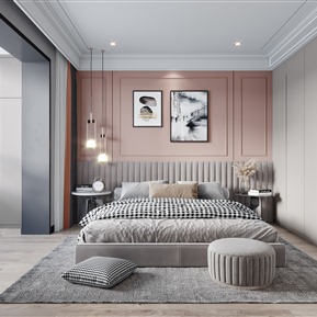 现代 卧室 主卧室