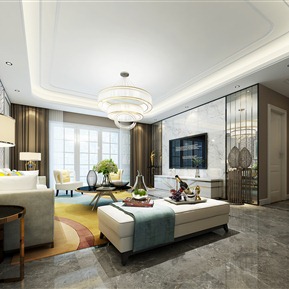 轻奢 客厅 客餐厅