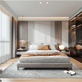 现代 卧室 主卧室