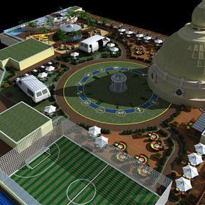 鸟瞰图 庭院细化鸟瞰