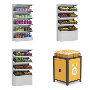 现代 货架 超市货架组合