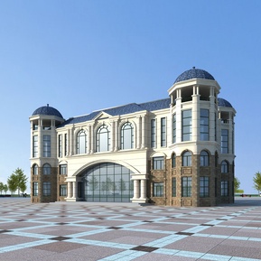 欧式 酒店建筑 别墅