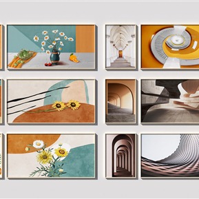 现代 植物画 抽象艺术装饰画