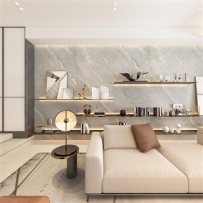 现代 客餐厅 大平层客餐厅全景