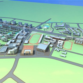 现代 鸟瞰图 住宅办公楼