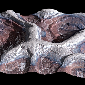 现代 山 地形山谷