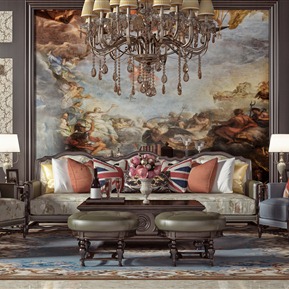 美式 沙发茶几组合 古典沙发组合