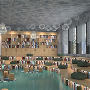 北欧 图书馆 简约图书馆