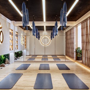 现代 瑜伽室 健身房瑜伽室休息区