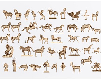 轻奢 雕塑 马雕塑摆件