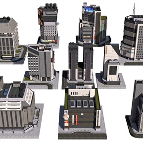 现代 建筑 新东京街区住宅建筑楼房