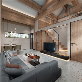 现代 客餐厅 四合院客餐厅