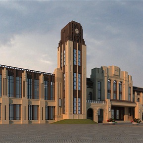 欧式 酒店建筑 会所酒店养老院