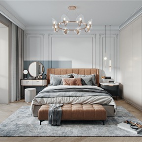 轻奢 卧室 主卧室