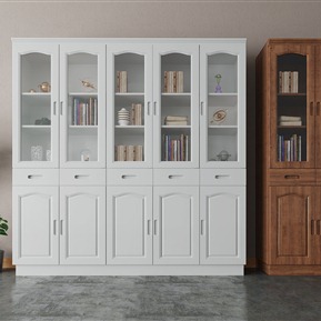 简欧 书柜 酒柜书柜