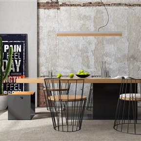 工业LOFT 餐桌椅组合