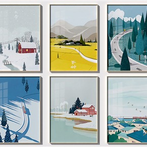 现代 风景画 风景装饰画