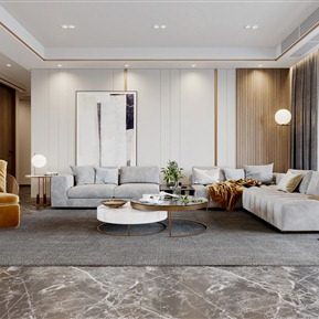 轻奢 客厅 客餐厅