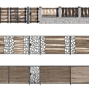 现代围栏 木栅栏 围栏