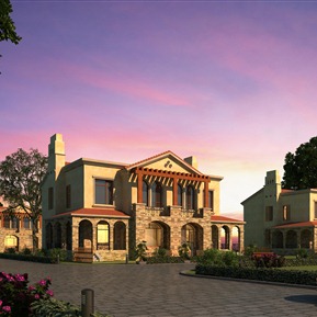 欧式 独栋别墅 私家别墅