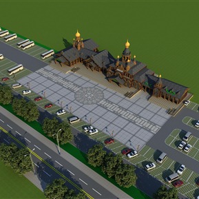 欧式 服务区 旅游区接待中心