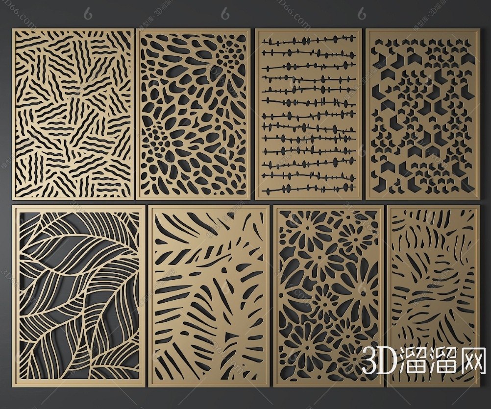 现代精美隔断3d模型下载】_现代现代精美隔断3d模型素材下载_3d溜溜网