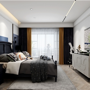 现代 卧室 男孩房卧室